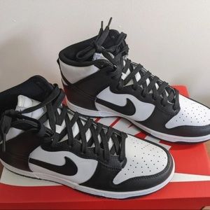 Mens size 9.5 High top Panda dunks Nike Shoes